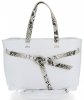 GEANȚĂ DIN PIELE shopper bag Vittoria Gotti alb V5635